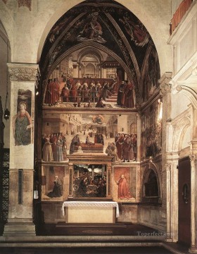 サセッティ礼拝堂の眺め ルネッサンス フィレンツェ ドメニコ ギルランダイオ Oil Paintings